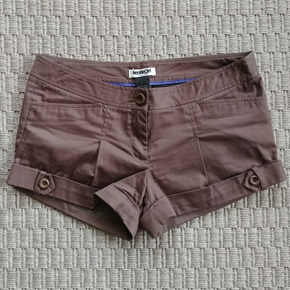 Sexy Kenzie Girl Khaki Brown-Green Shorts Sz 5